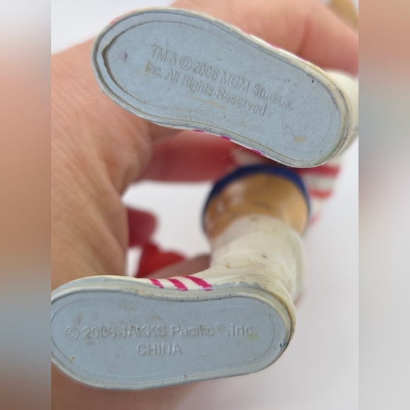 Rocky-Inspired Action Boxer Toy - Red Gloves, Blue & White Shorts - Picture 3 of 4